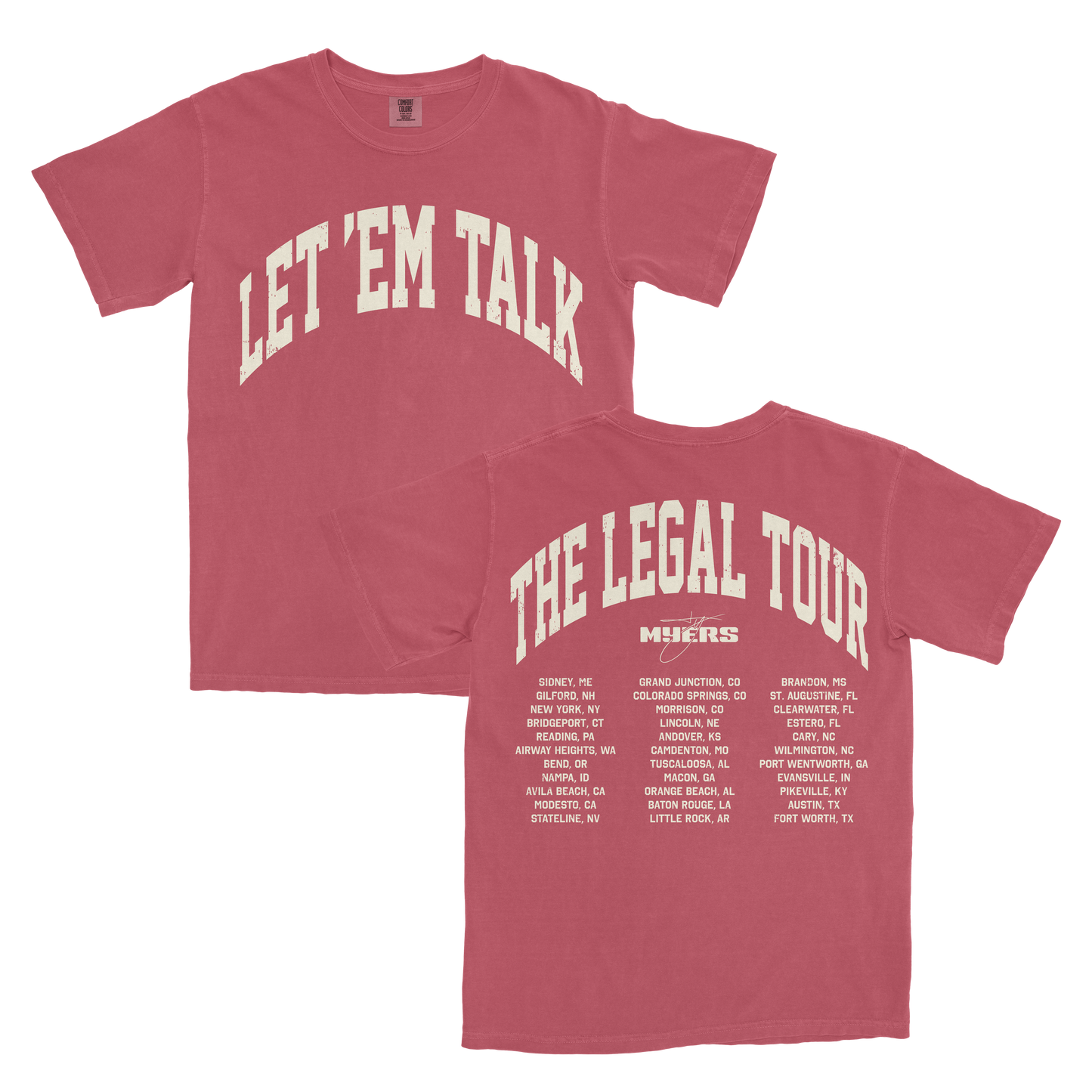 Red 'Let Em Talk' Legal Tour Tee (Pre-Order)